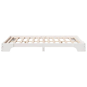 Σκελετός Κρεβατιού Λευκό 140 x 190 cm Στερεά ξυλεία πεύκου