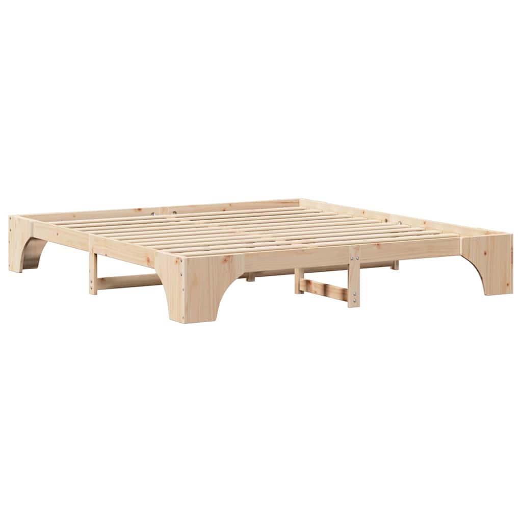 Σκελετός Κρεβατιού Φυσικό 180 x 200 cm Στερεά ξυλεία πεύκου