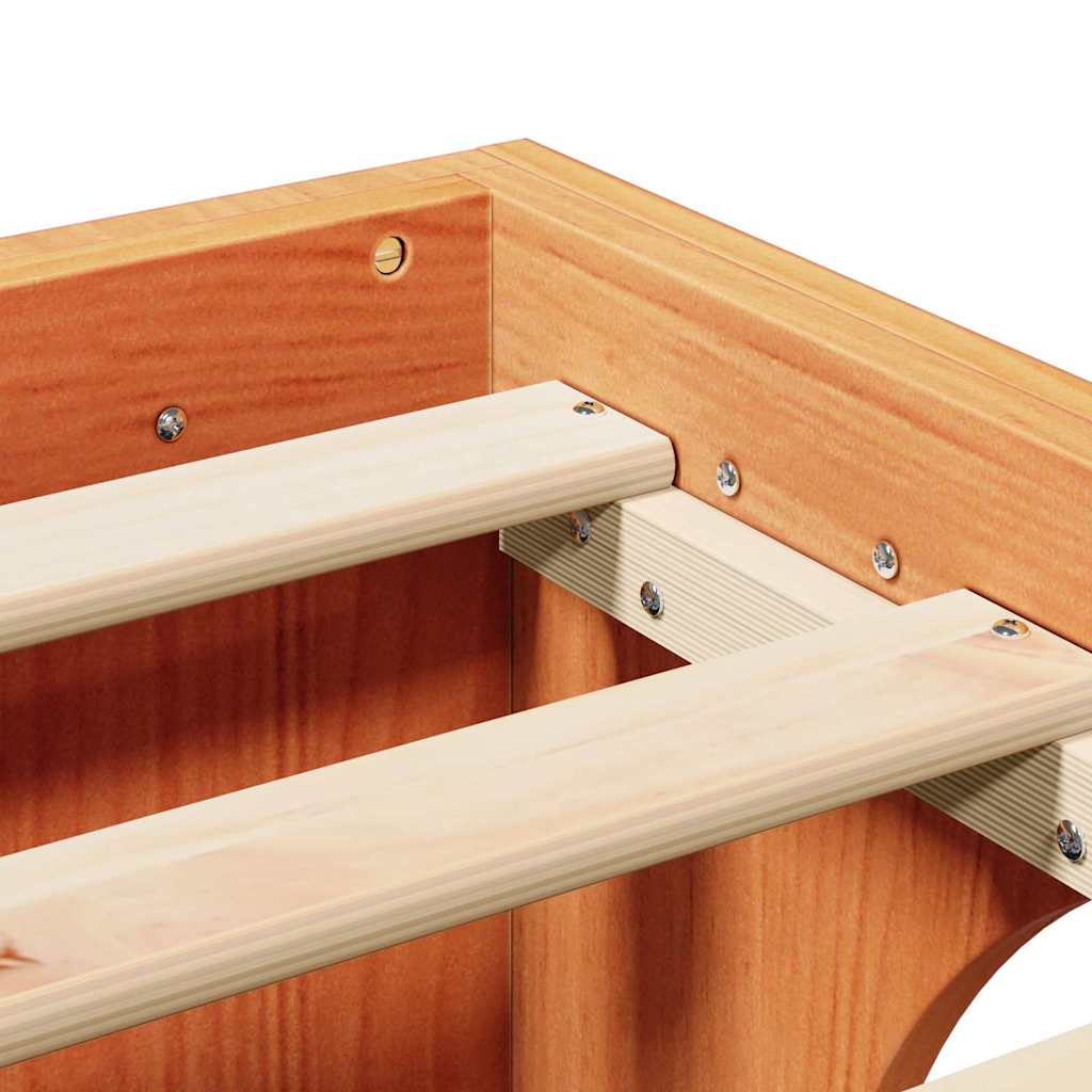 Σκελετός Κρεβατιού Κερωτό καφέ 140 x 190 cm