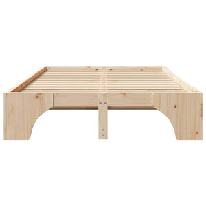 Σκελετός Κρεβατιού Φυσικό 135 x 190 cm Στερεά ξυλεία πεύκου