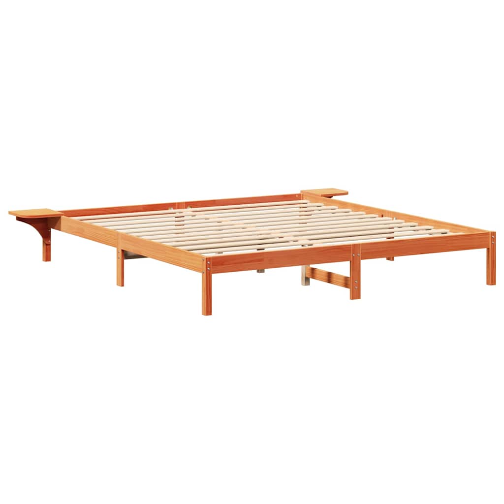Σκελετός Κρεβατιού Κερωτό καφέ 200 x 200 cm