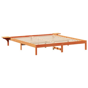Σκελετός Κρεβατιού Κερωτό καφέ 200 x 200 cm