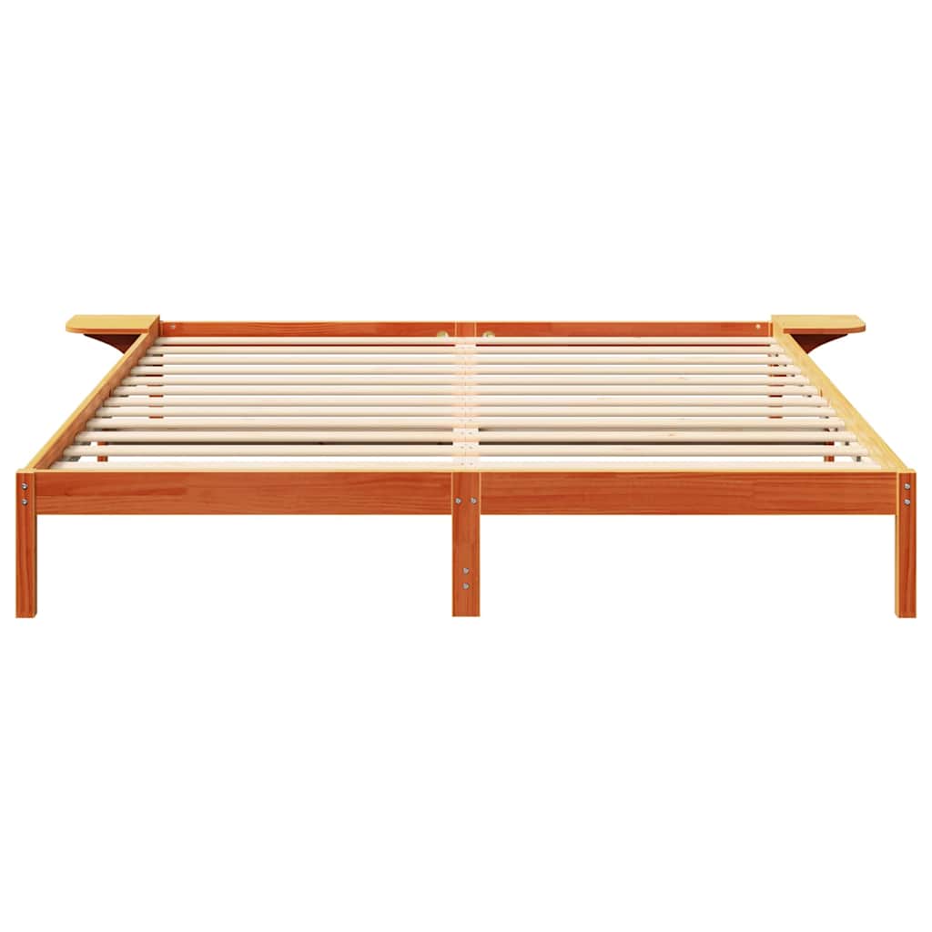 Σκελετός Κρεβατιού Κερωτό καφέ 200 x 200 cm