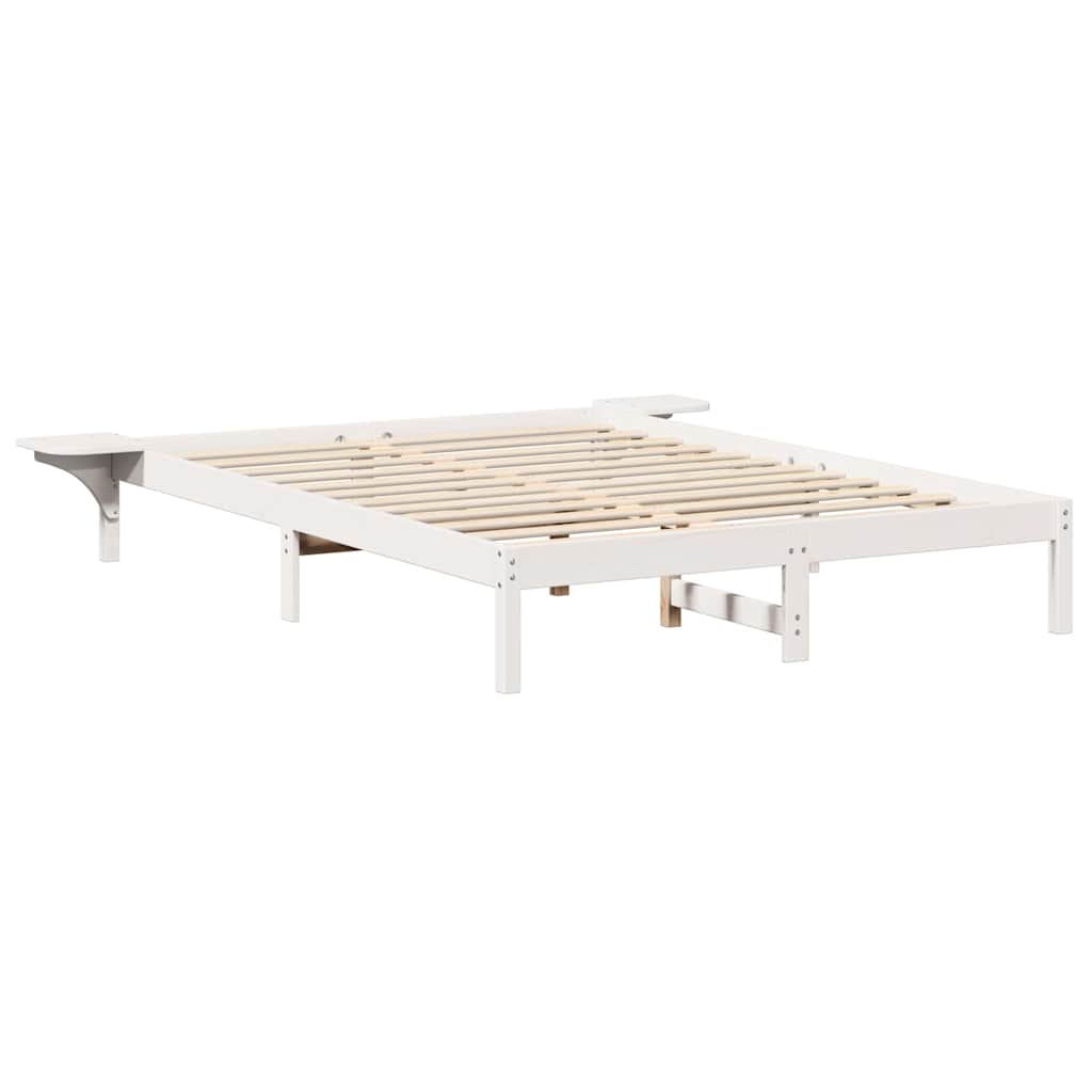 Σκελετός Κρεβατιού Λευκό 160 x 200 cm Στερεά ξυλεία πεύκου