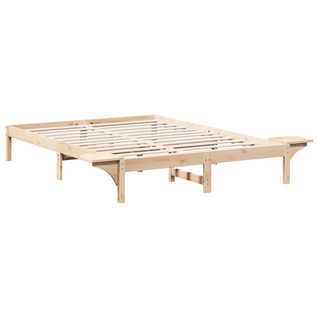 Σκελετός Κρεβατιού Φυσικό 150 x 200 cm Στερεά ξυλεία πεύκου