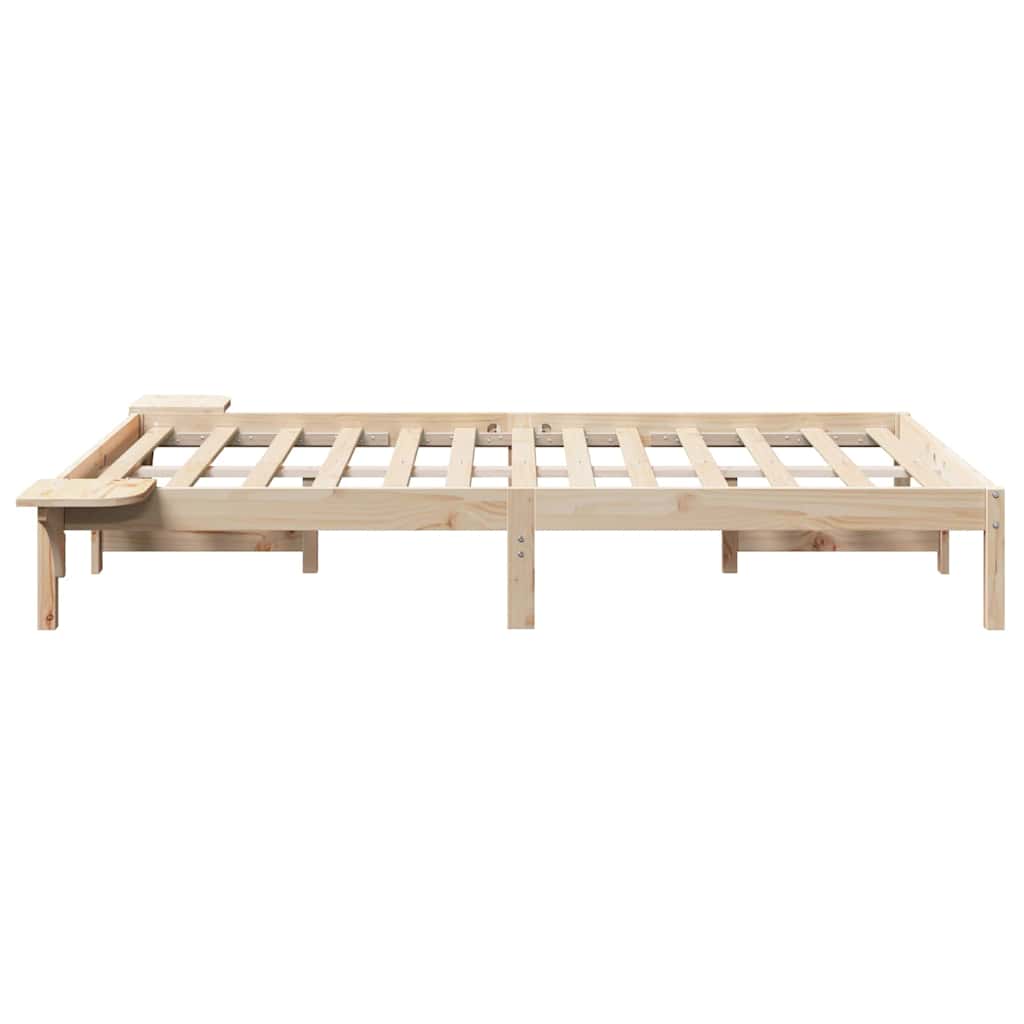 Σκελετός Κρεβατιού Φυσικό 135 x 190 cm Στερεά ξυλεία πεύκου