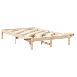 Σκελετός Κρεβατιού Φυσικό 120 x 190 cm Στερεά ξυλεία πεύκου