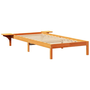 Σκελετός Κρεβατιού Κερωτό καφέ 90 x 190 cm Στερεά ξυλεία πεύκου