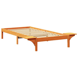 Σκελετός Κρεβατιού Κερωτό καφέ 90 x 190 cm Στερεά ξυλεία πεύκου