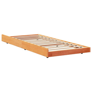 Σκελετός Κρεβατιού Κερωτό καφέ 90 x 190 cm Στερεά ξυλεία πεύκου