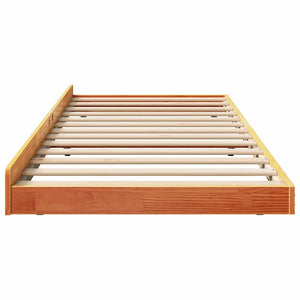 Σκελετός Κρεβατιού Κερωτό καφέ 75 x 190 cm Στερεά ξυλεία πεύκου
