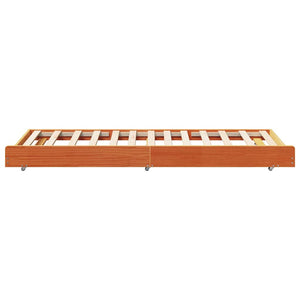 Σκελετός Κρεβατιού Κερωτό καφέ 75 x 190 cm Στερεά ξυλεία πεύκου