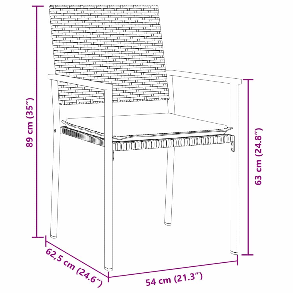 Σέτ φαγητού για κήπο 5 pcs Μαύρο και Ανοιχτό Γκρι Ράτα PE