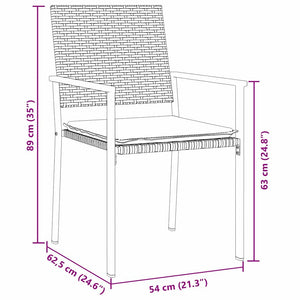 Σέτ φαγητού για κήπο 5 pcs Μαύρο και Ανοιχτό Γκρι Ράτα PE - Pakobazaar