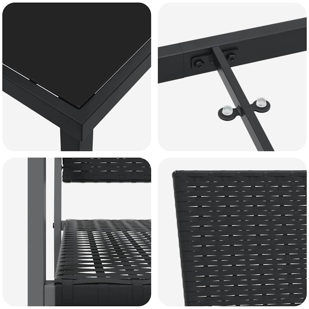 Σέτ φαγητού για κήπο 5 pcs Μαύρο Ράτα PE