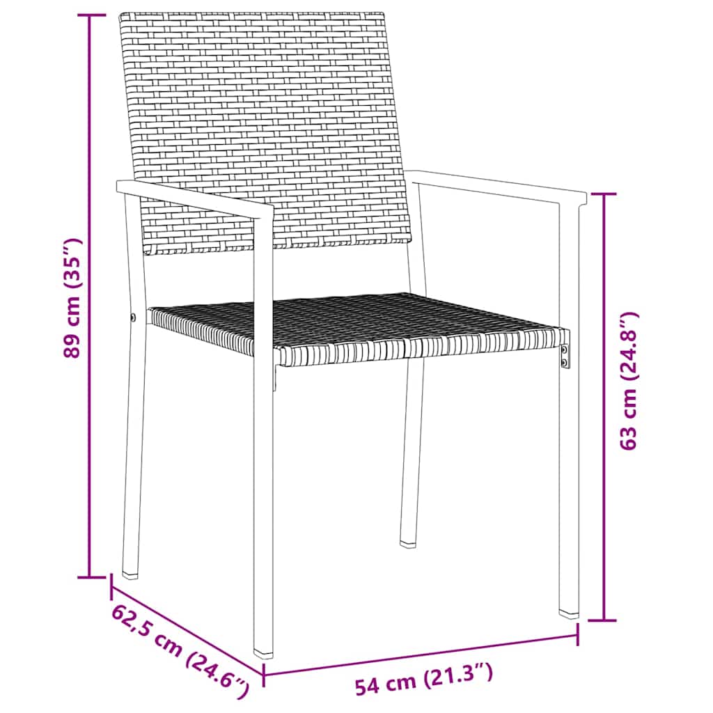 Σέτ φαγητού για κήπο 5 pcs Μαύρο Ράτα PE