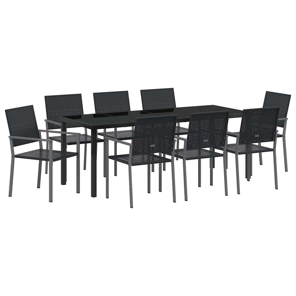 Σέτ φαγητού για κήπο 9 pcs Μαύρο Ράτα PE