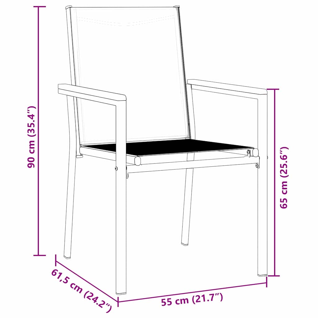 Σέτ φαγητού για κήπο 5 pcs Μαύρο Ατσάλι με Πούδρα - Pakobazaar
