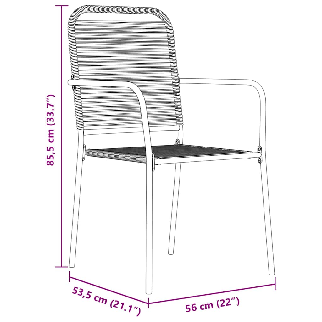 Σέτ φαγητού για κήπο 9 pcs Μαύρο Χάλυβας με επίστρωση πούδρας - Pakobazaar