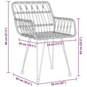 Σέτ φαγητού για κήπο 5 pcs Μαύρο Χάλυβας με επίστρωση πούδρας - Pakobazaar