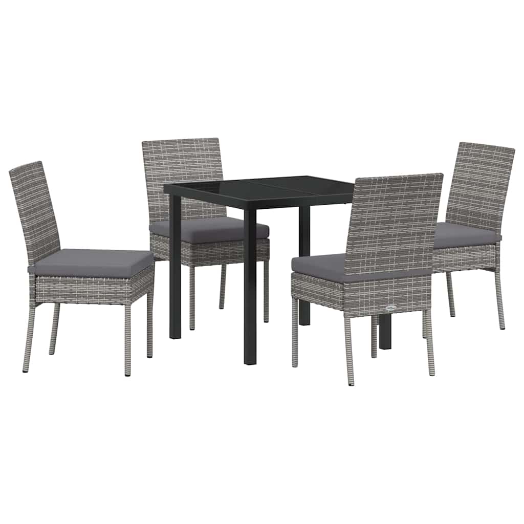 Σέτ φαγητού για κήπο 5 pcs Γκρι Χάλυβας με επίστρωση πούδρας - Pakobazaar