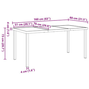 Σέτ φαγητού για κήπο 5 pcs Γκρι Χάλυβας με επίστρωση πούδρας - Pakobazaar