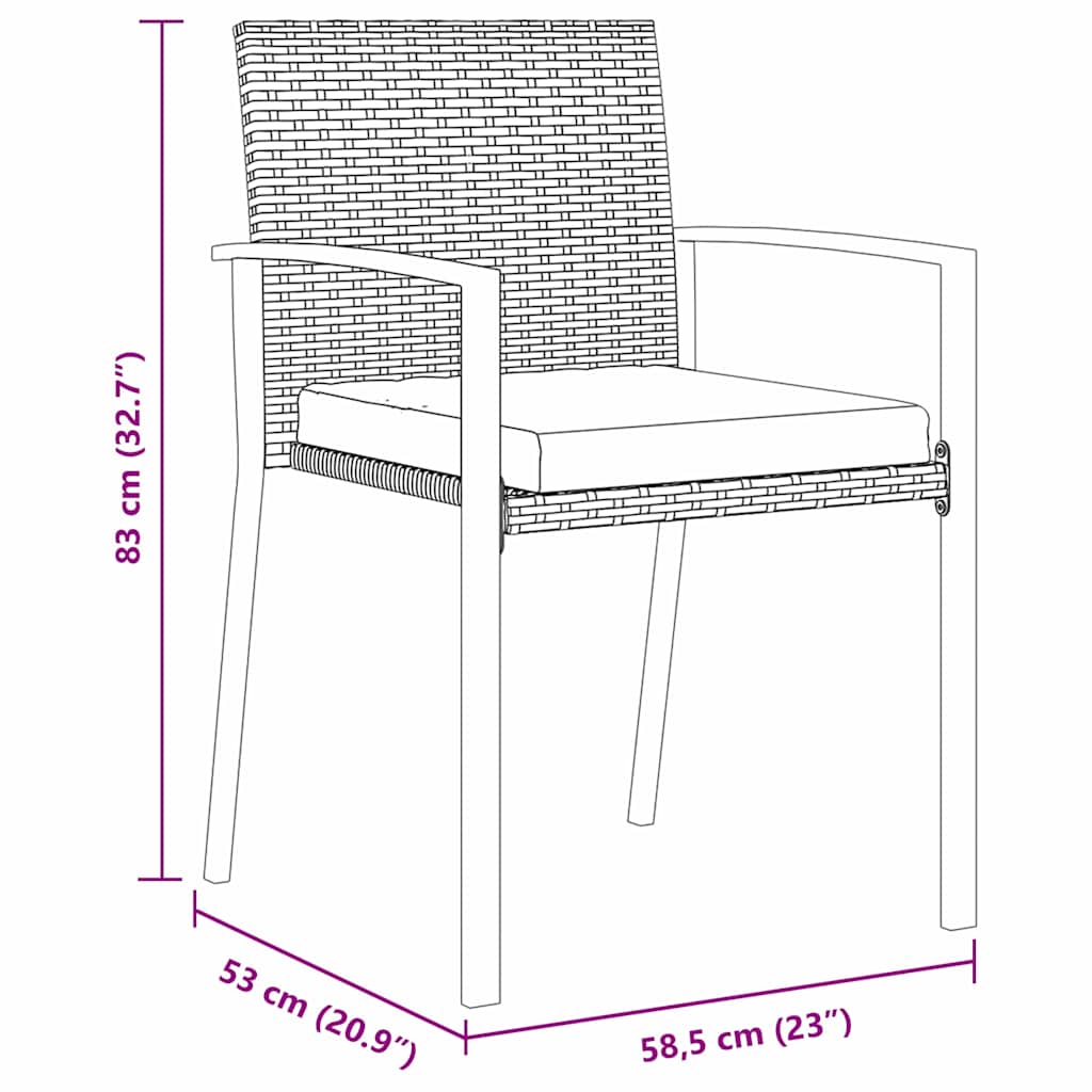 Σέτ φαγητού για κήπο 5 pcs Μαύρο Χάλυβας με επίστρωση πούδρας - Pakobazaar