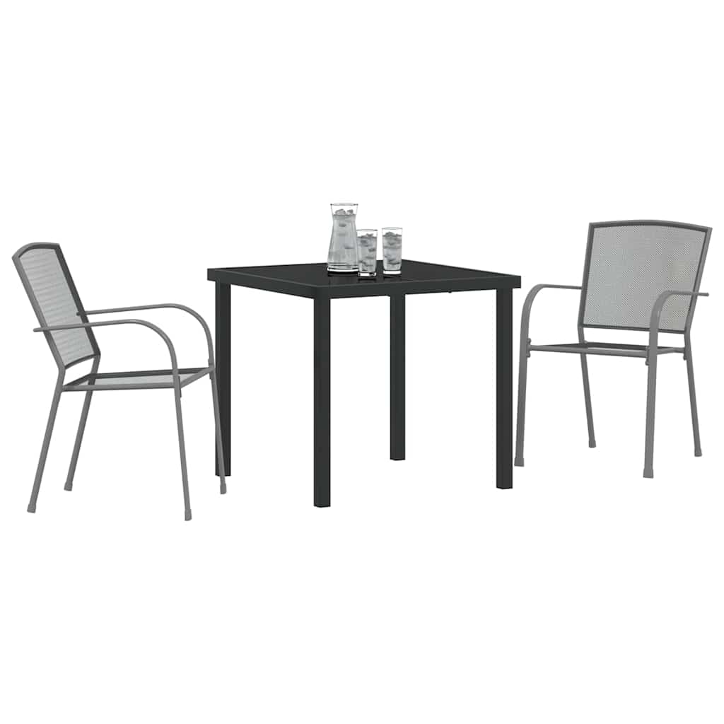 Σέτ φαγητού για κήπο 3 pcs Ανθρακί Χάλυβας με επίστρωση πούδρας - Pakobazaar