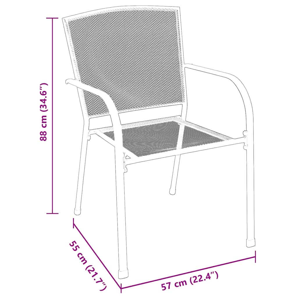 Σέτ φαγητού για κήπο 5 pcs Ανθρακί Χάλυβας με επίστρωση πούδρας - Pakobazaar