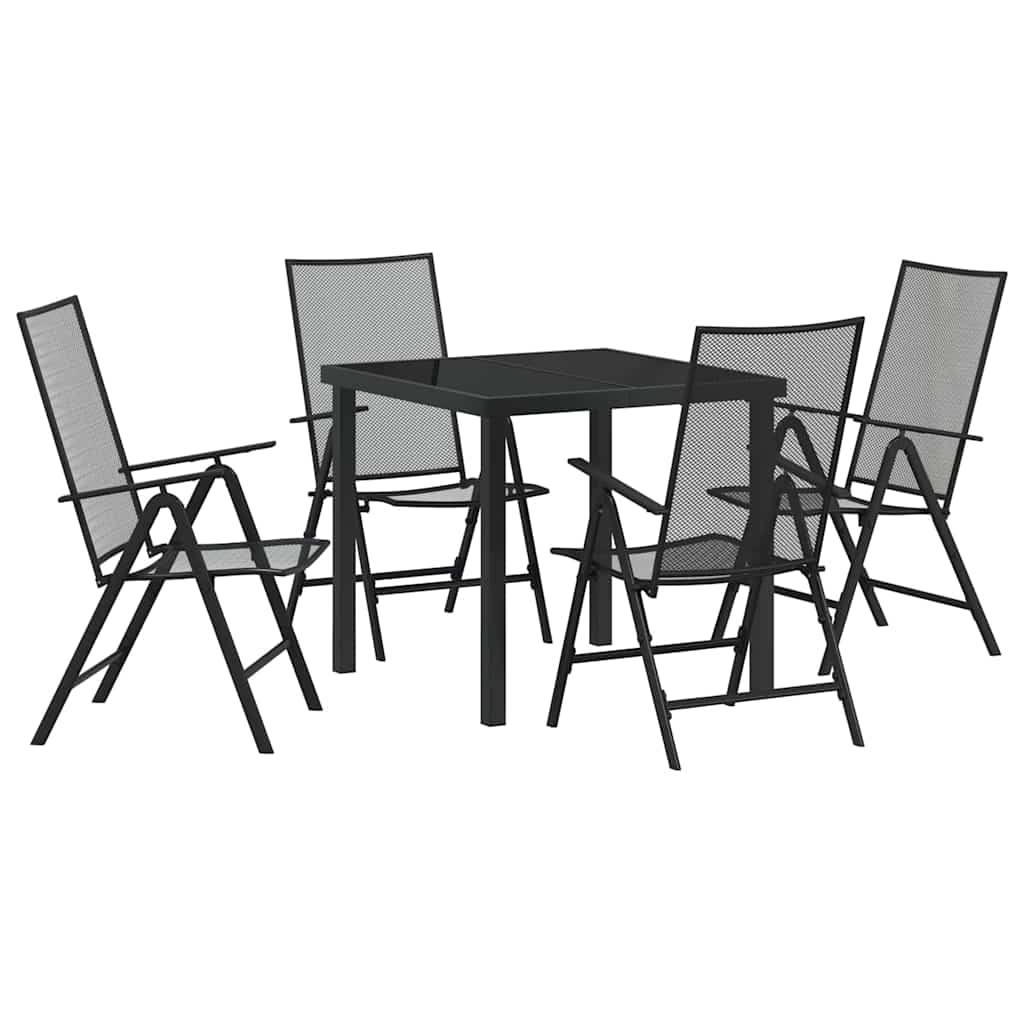 Σέτ φαγητού για κήπο 5 pcs Ανθρακί Χάλυβας με επίστρωση πούδρας - Pakobazaar