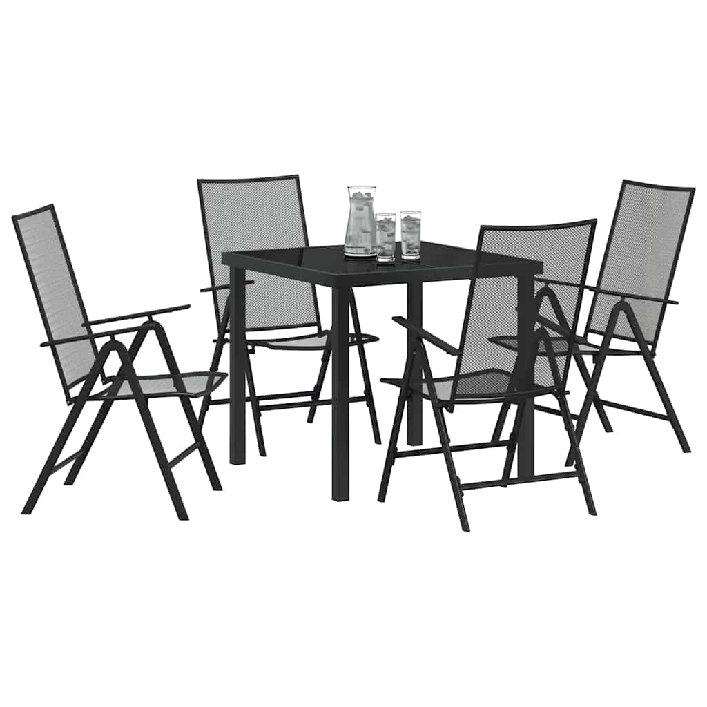 Σέτ φαγητού για κήπο 5 pcs Ανθρακί Χάλυβας με επίστρωση πούδρας - Pakobazaar