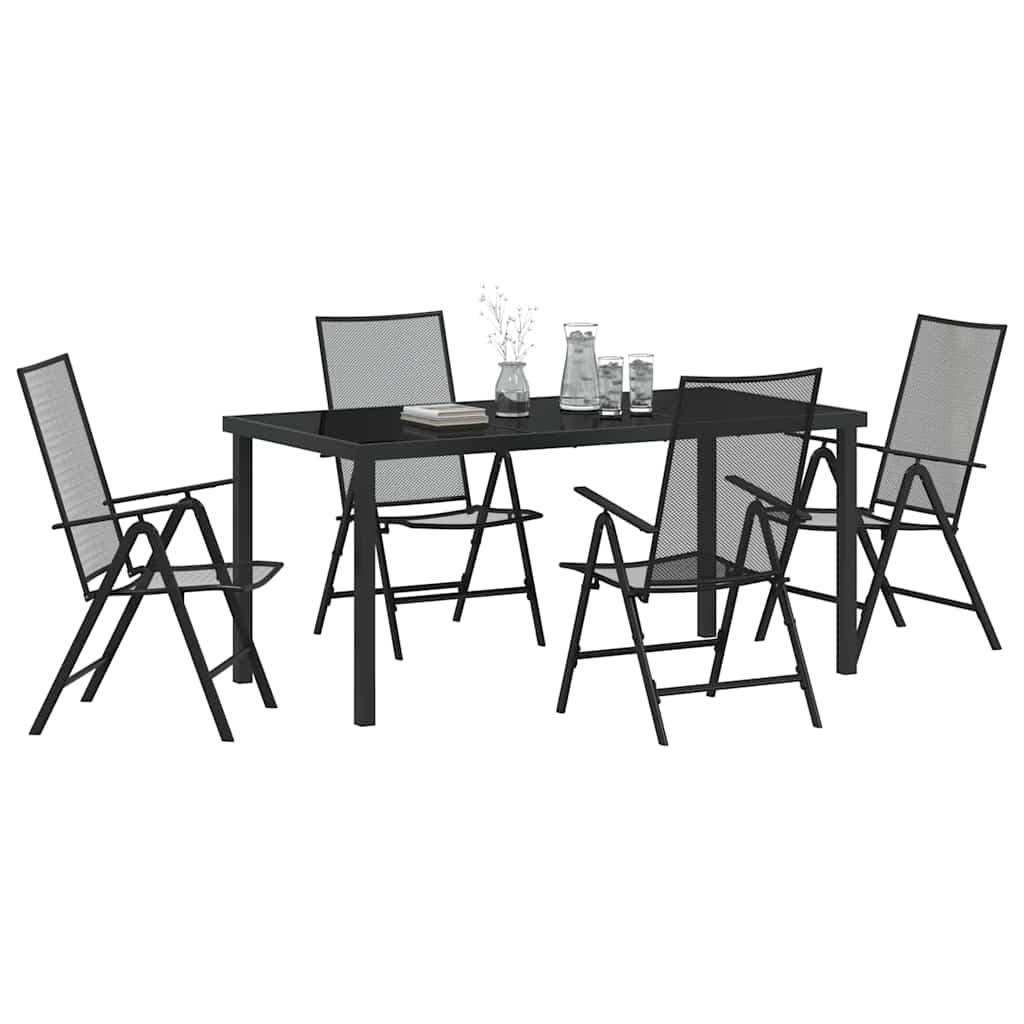 Σέτ φαγητού για κήπο 5 pcs Ανθρακί Χάλυβας με επίστρωση πούδρας - Pakobazaar