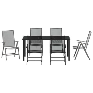 Σέτ φαγητού για κήπο 7 pcs Ανθρακί Χάλυβας με επίστρωση πούδρας - Pakobazaar