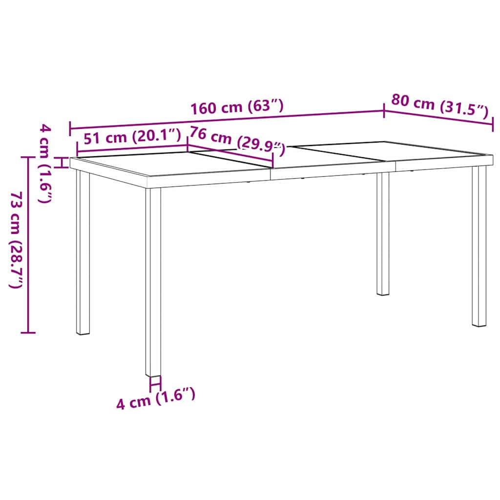 Σέτ φαγητού για κήπο 5 pcs Ανθρακί Χάλυβας με επίστρωση πούδρας - Pakobazaar