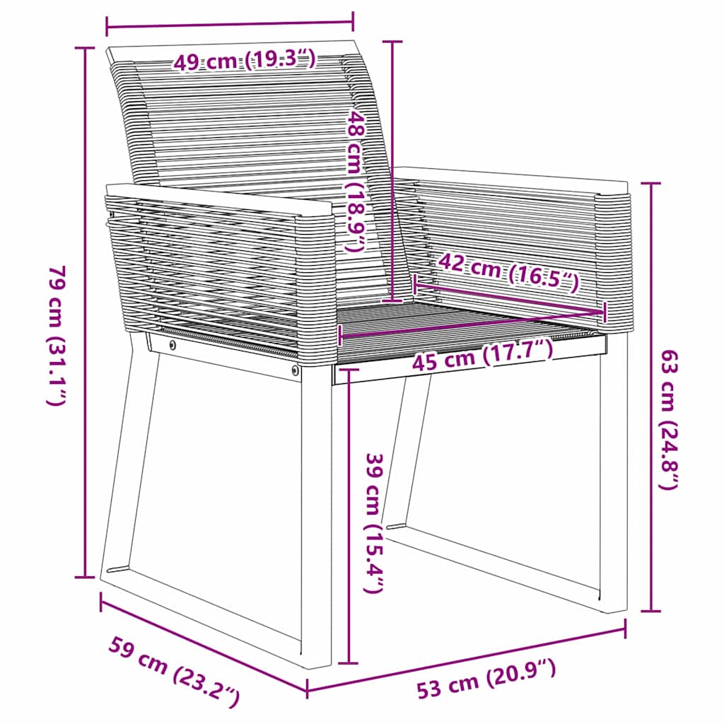 Σέτ φαγητού για κήπο 9 pcs Μαύρο Χάλυβας με επίστρωση πούδρας - Pakobazaar