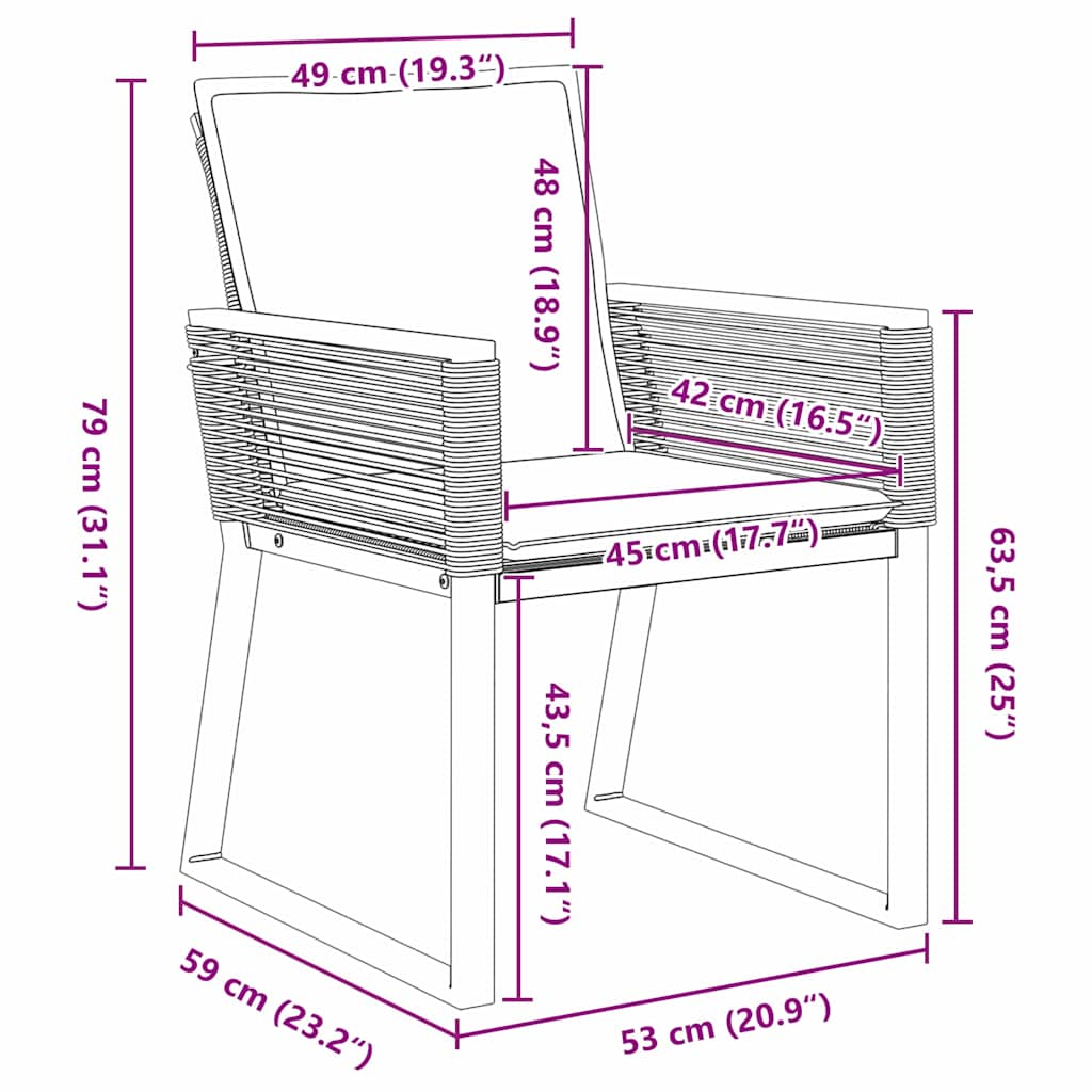 Σέτ φαγητού για κήπο 3 pcs Μαύρο Χάλυβας με επίστρωση πούδρας - Pakobazaar