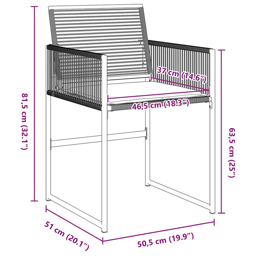 Σέτ φαγητού για κήπο 5 pcs Μαύρο Χάλυβας με επίστρωση πούδρας - Pakobazaar