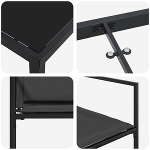 Σέτ φαγητού για κήπο 5 pcs Μαύρο 160 x 80 x 73 εκ - Pakobazaar