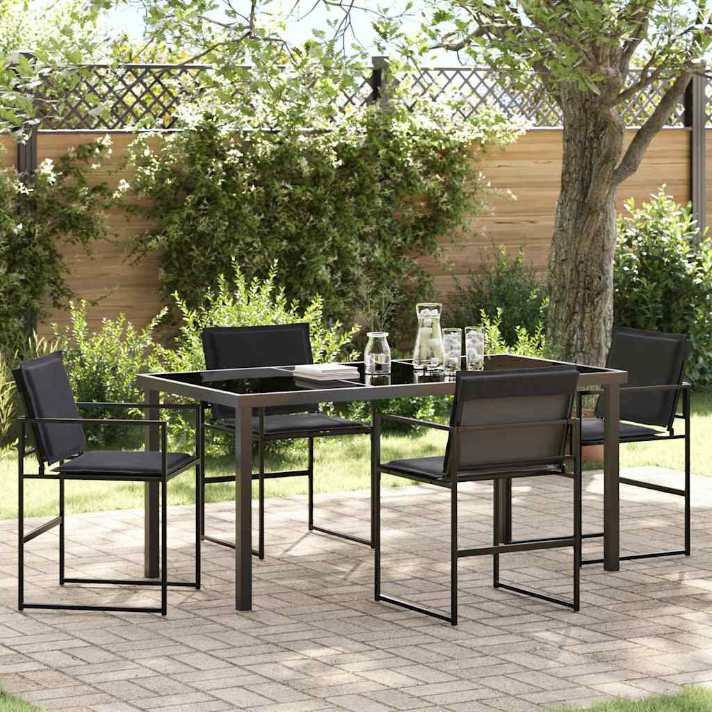 Σέτ φαγητού για κήπο 5 pcs Μαύρο 160 x 80 x 73 εκ - Pakobazaar