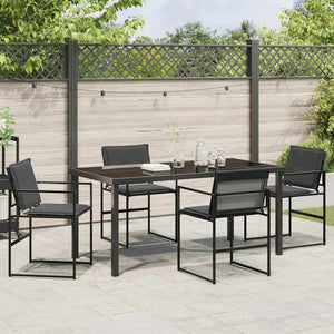 Σέτ φαγητού για κήπο 5 pcs Μαύρο 160 x 80 x 73 εκ - Pakobazaar