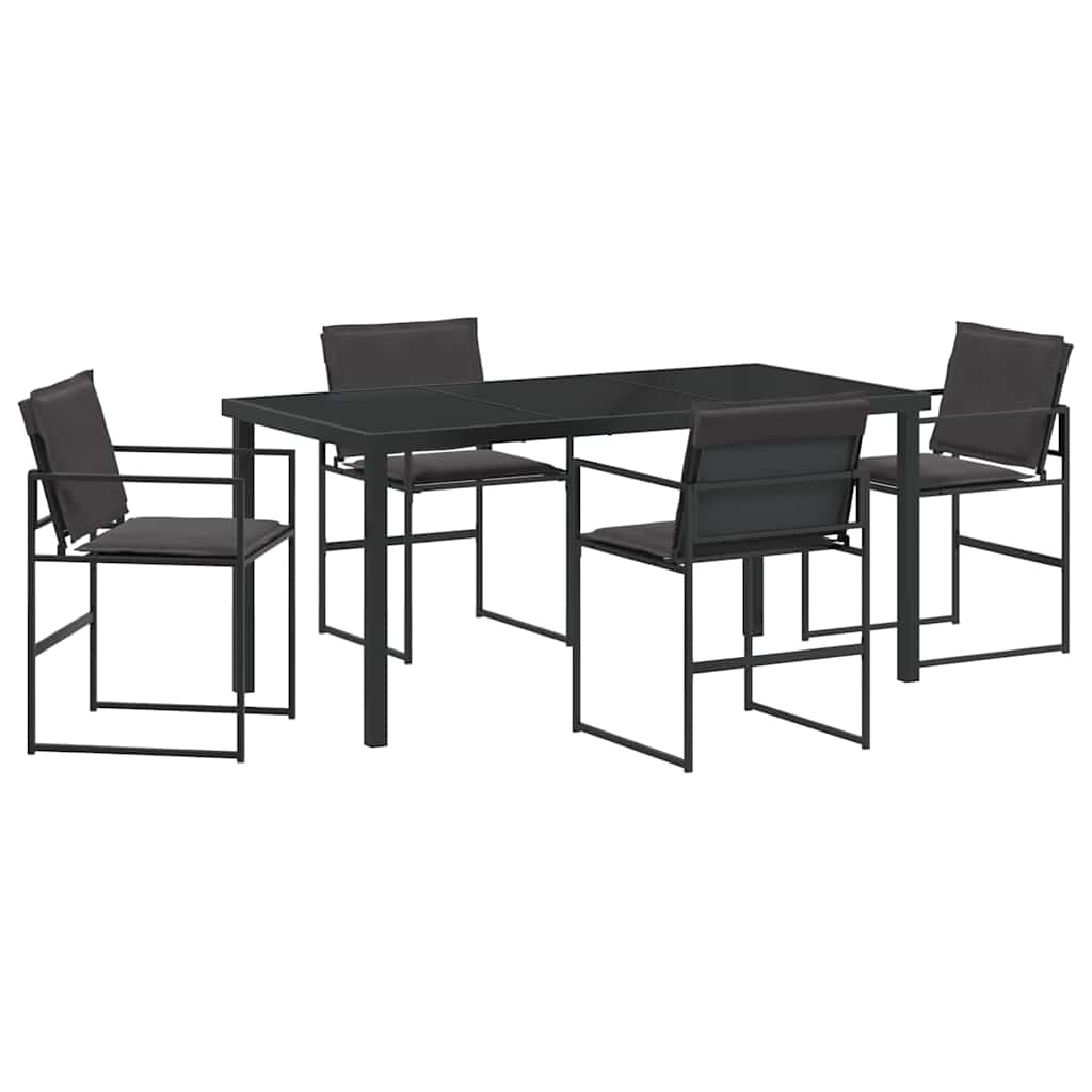 Σέτ φαγητού για κήπο 5 pcs Μαύρο 160 x 80 x 73 εκ - Pakobazaar