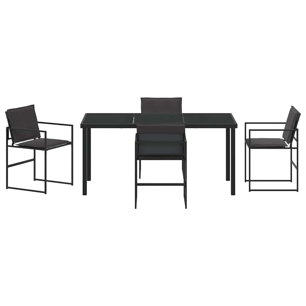 Σέτ φαγητού για κήπο 5 pcs Μαύρο 160 x 80 x 73 εκ - Pakobazaar
