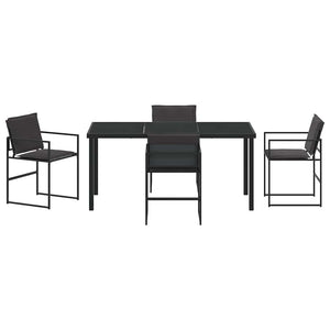 Σέτ φαγητού για κήπο 5 pcs Μαύρο 160 x 80 x 73 εκ - Pakobazaar