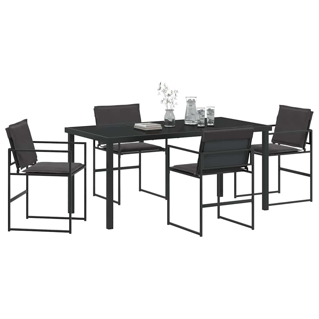 Σέτ φαγητού για κήπο 5 pcs Μαύρο 160 x 80 x 73 εκ - Pakobazaar