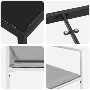 Σέτ φαγητού για κήπο 5 pcs Λευκό 160 x 80 x 73 εκ - Pakobazaar
