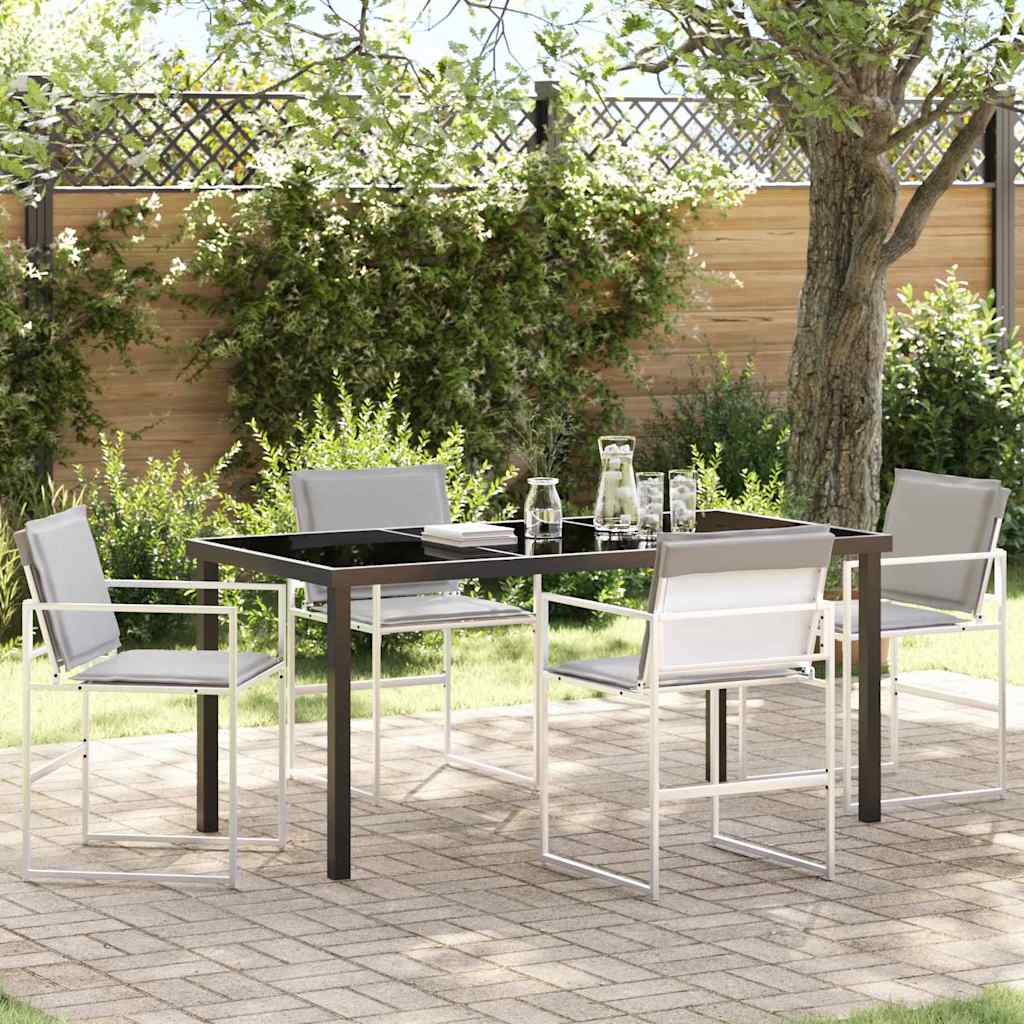 Σέτ φαγητού για κήπο 5 pcs Λευκό 160 x 80 x 73 εκ - Pakobazaar