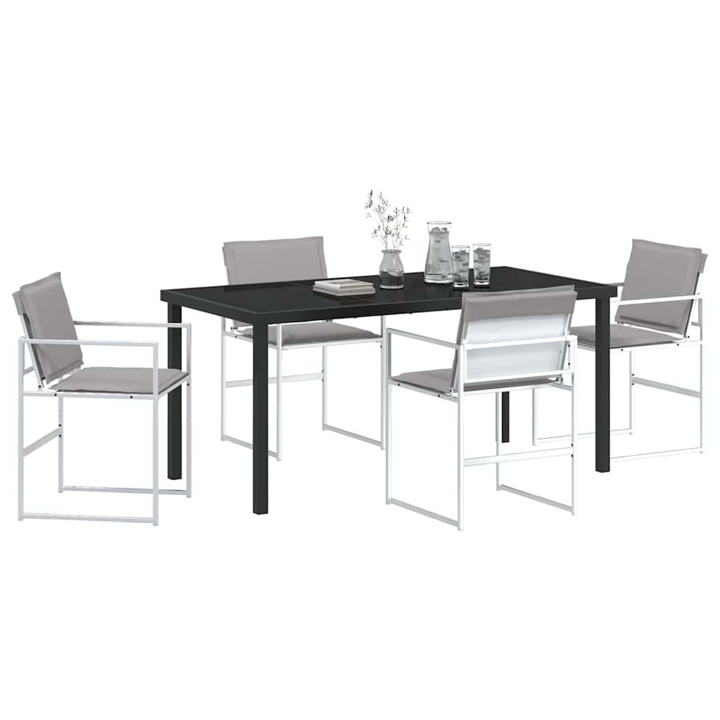 Σέτ φαγητού για κήπο 5 pcs Λευκό 160 x 80 x 73 εκ - Pakobazaar