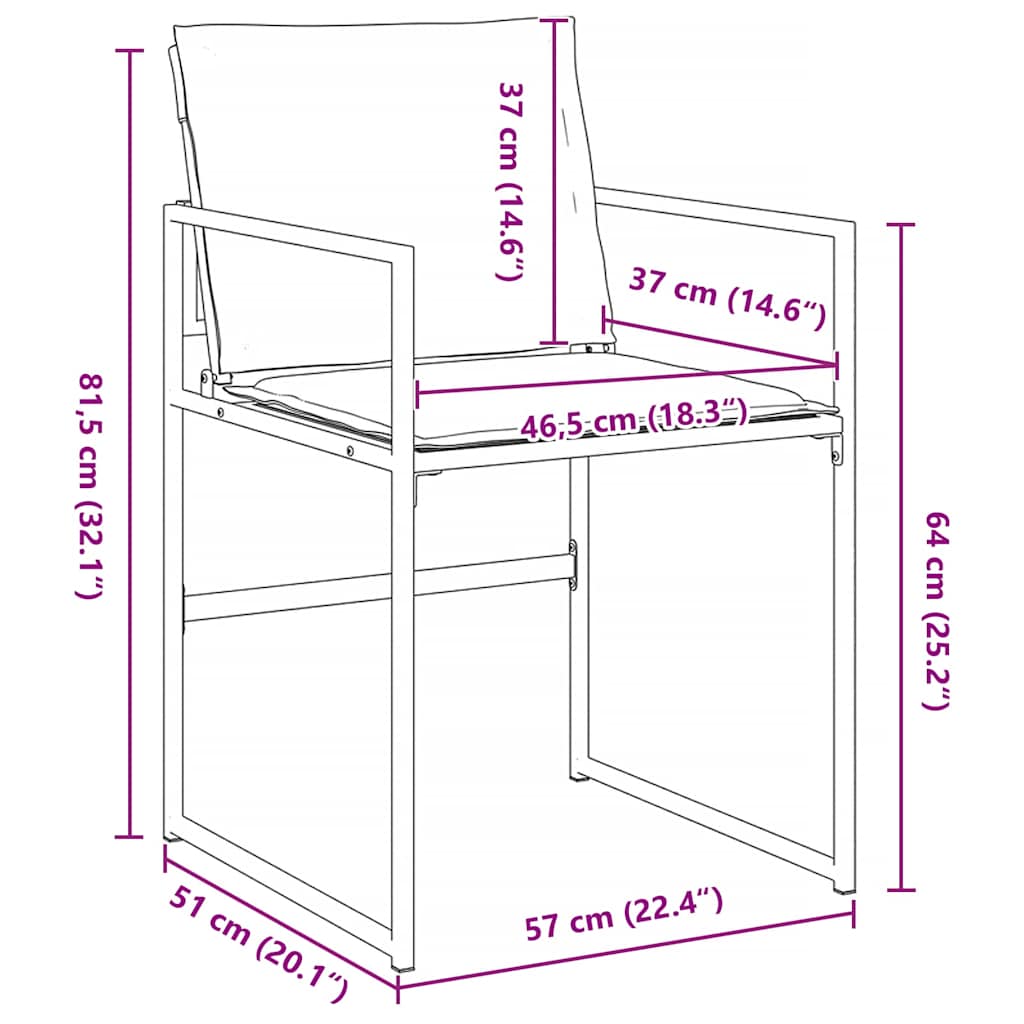 Σέτ φαγητού για κήπο 5 pcs Λευκό 160 x 80 x 73 εκ - Pakobazaar