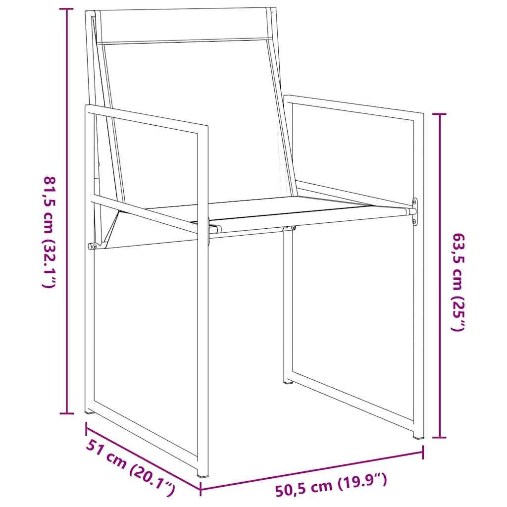 Σέτ φαγητού για κήπο 9 pcs Μαύρο Χάλυβας με επίστρωση πούδρας - Pakobazaar