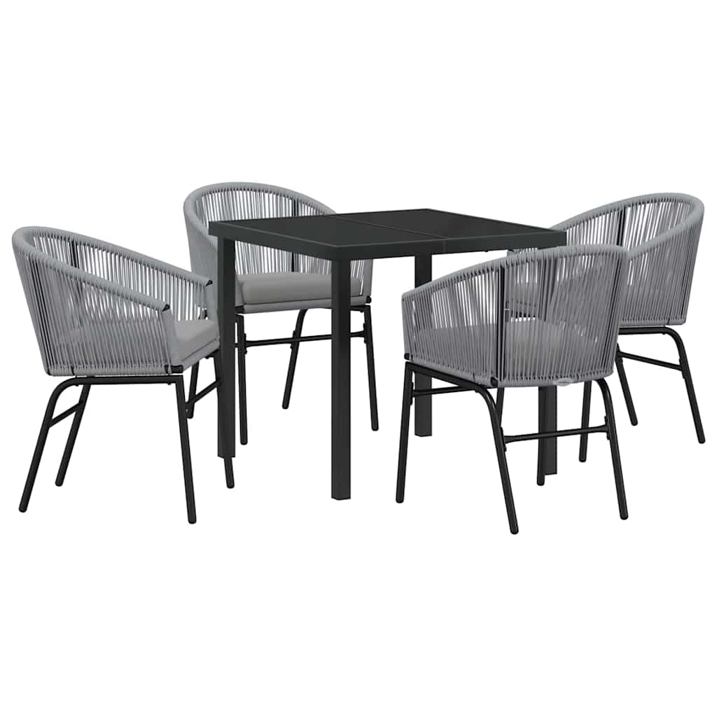 Σέτ φαγητού για κήπο 5 pcs Ανθρακί Χάλυβας με επίστρωση πούδρας - Pakobazaar
